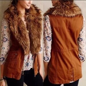 Anthropologie Hei Hei Faux Fur Cargo Vest